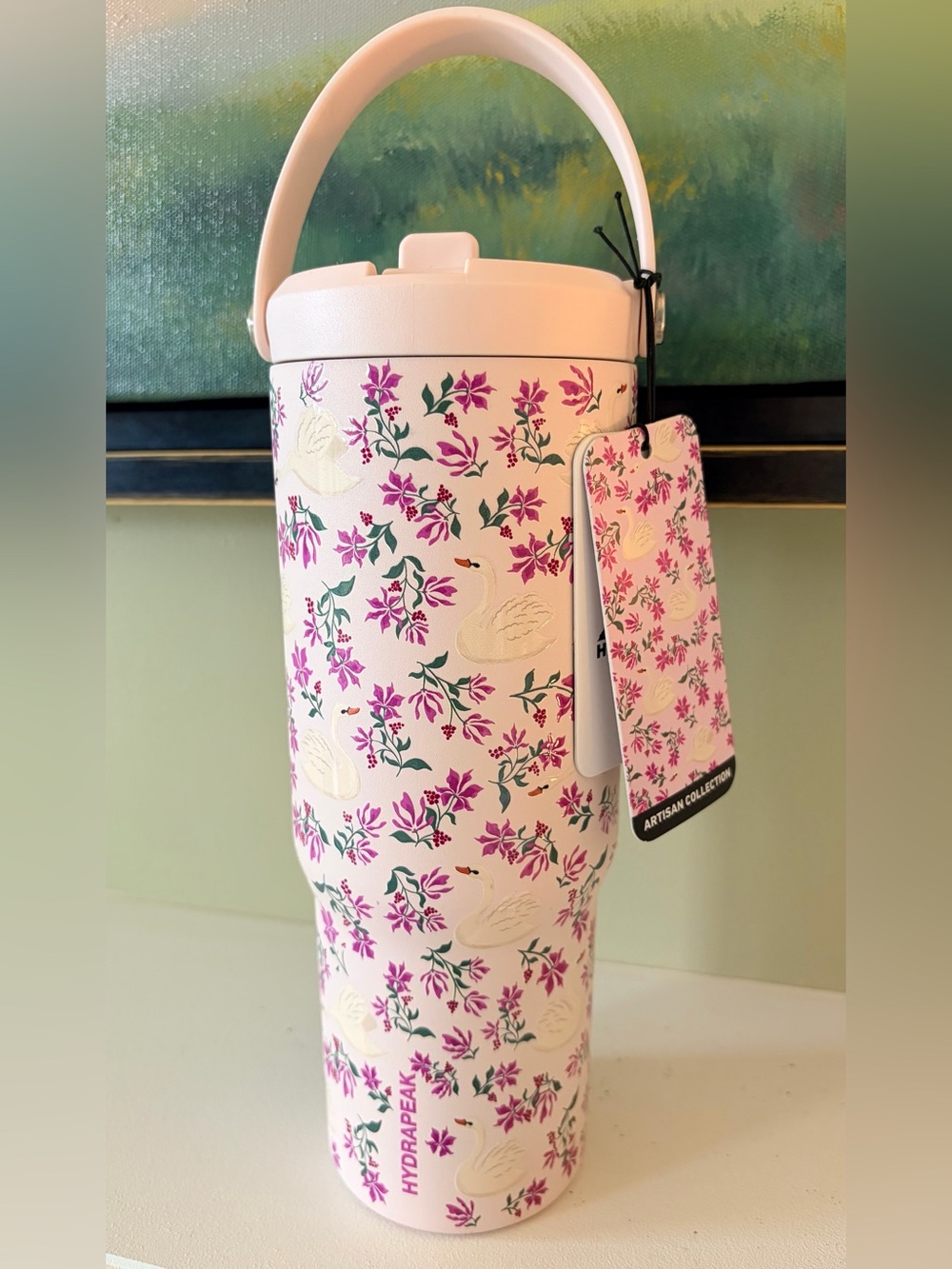 NWT Hydrapeak Nomad artisan collection 32 oz tumbler swans 🦢